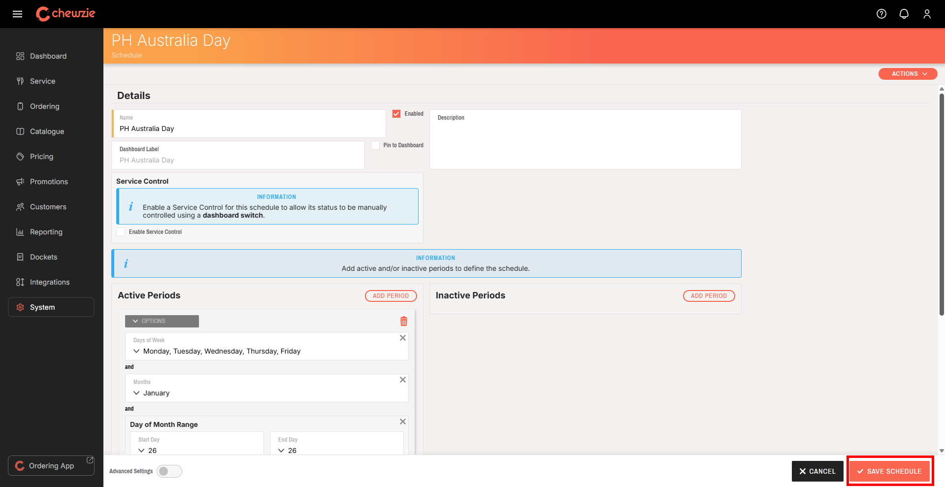 How to Create Schedules